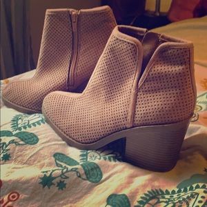 SODA Blush Colored Ankle Booties